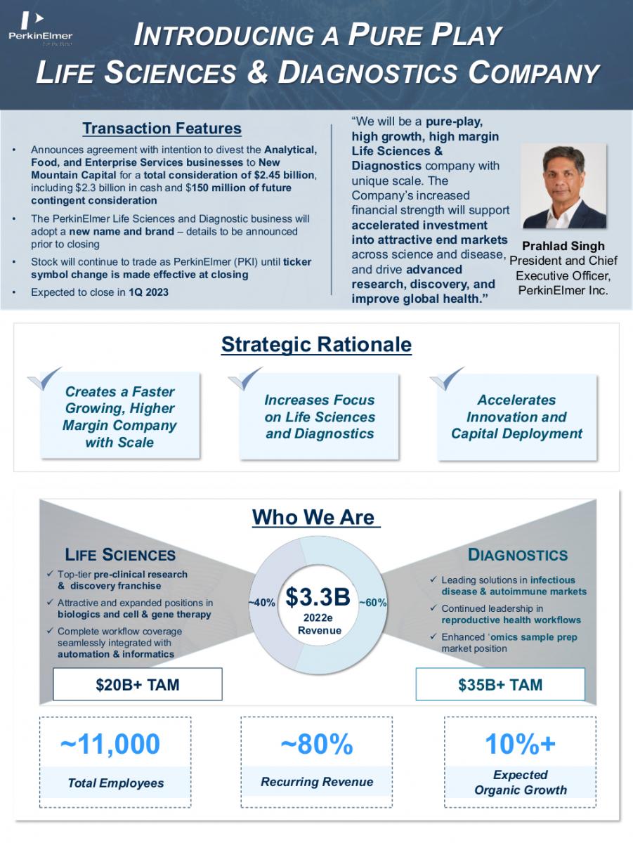 Perkin Elmer shifts to life science diagnostics Scientific Computing